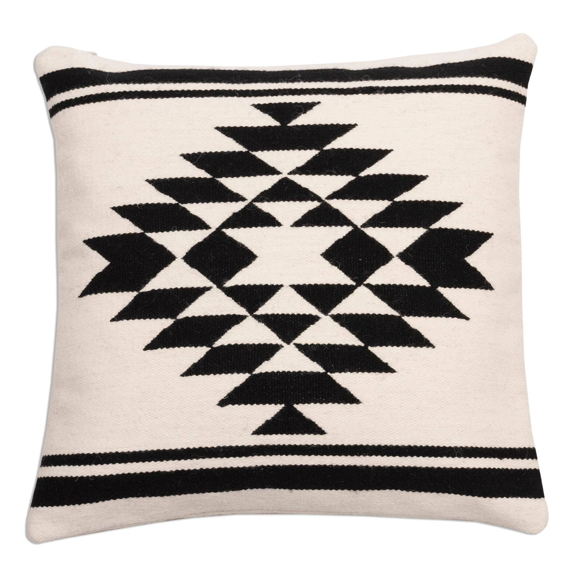 BLACK & WHITE ANDEAN DIAMOND PILLOW (PERU)