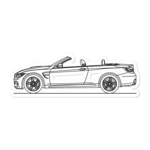 BMW F83 M4 Silhouette Sticker