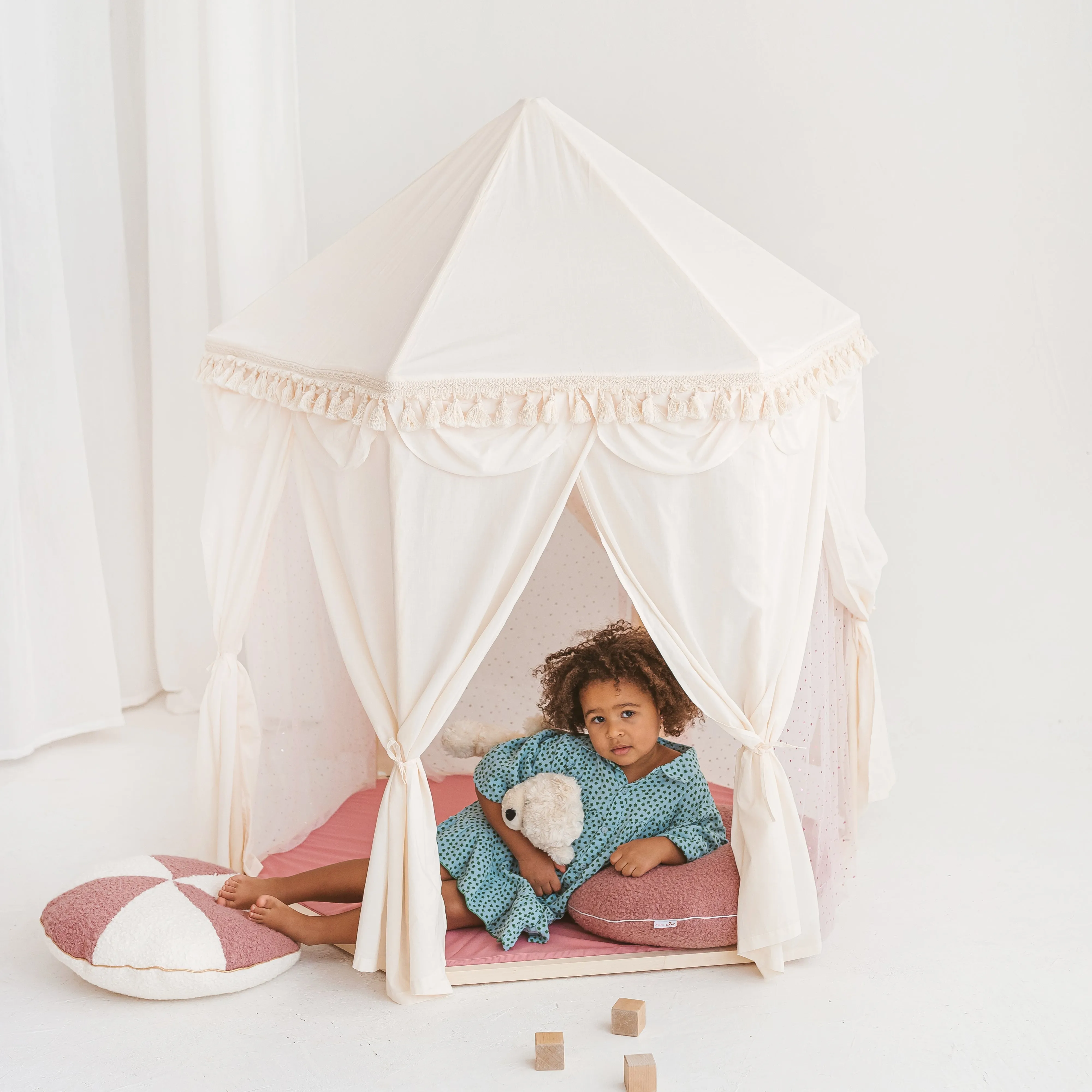 Boho Indoor Playhouse Tent in Pavilion Shape