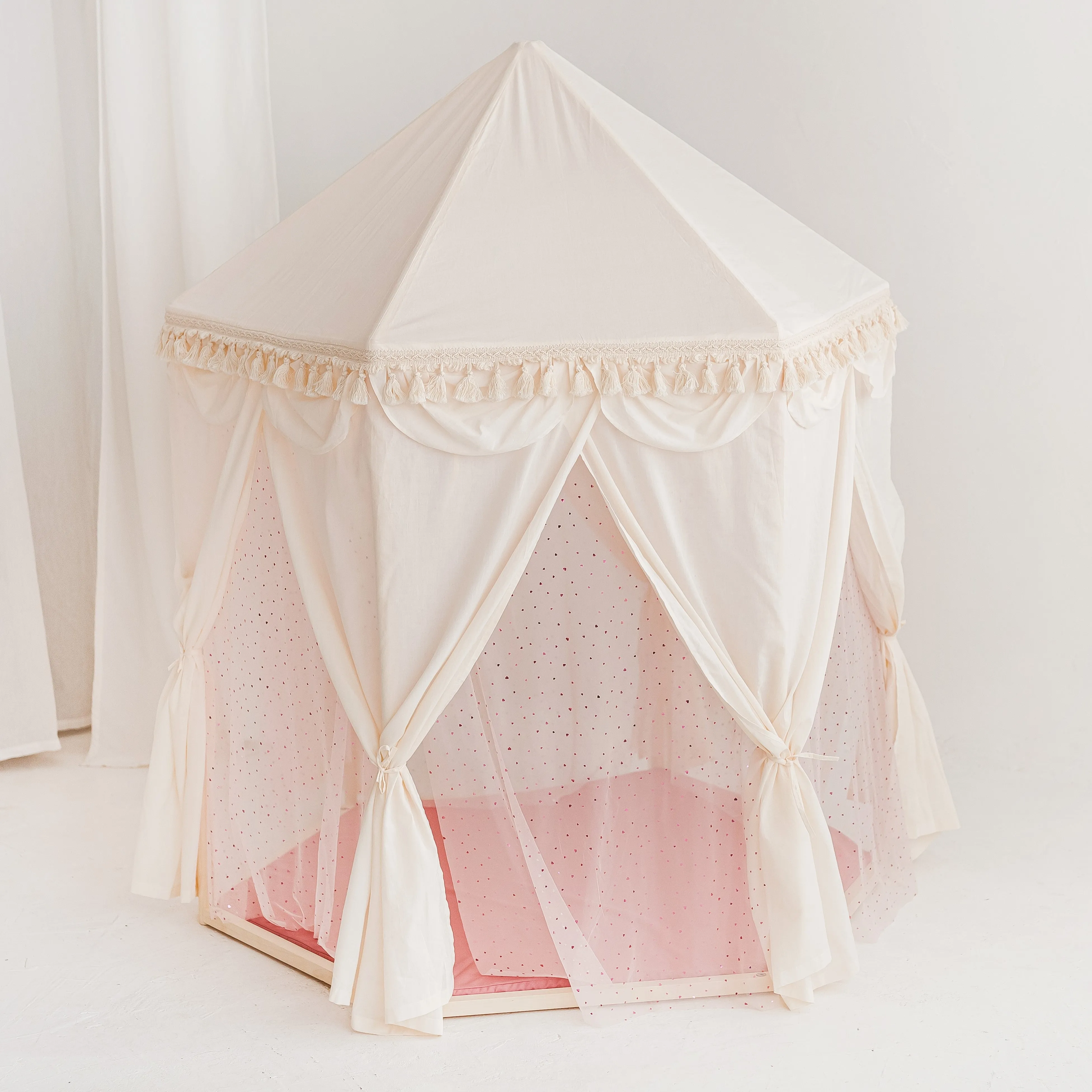 Boho Indoor Playhouse Tent in Pavilion Shape