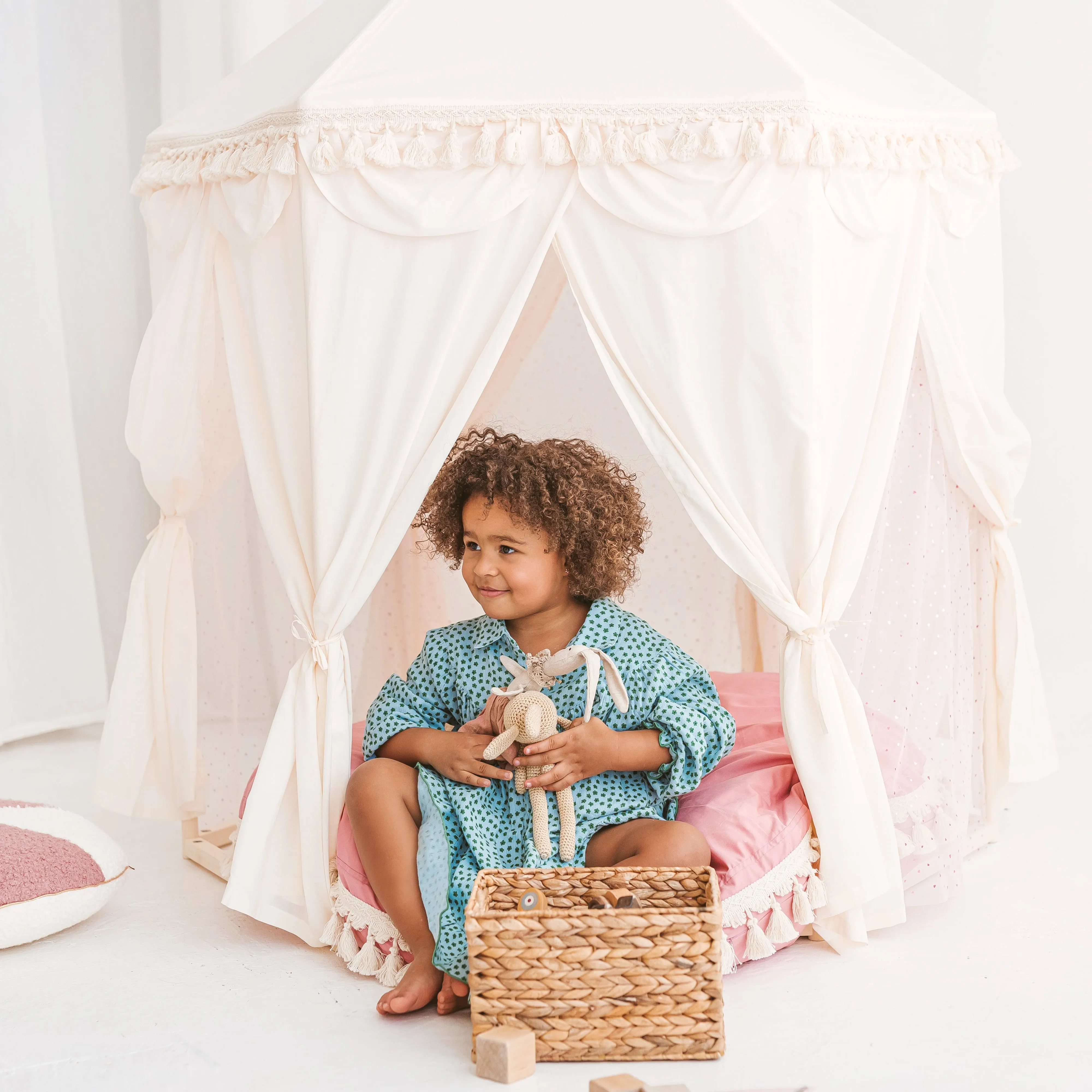 Boho Indoor Playhouse Tent in Pavilion Shape