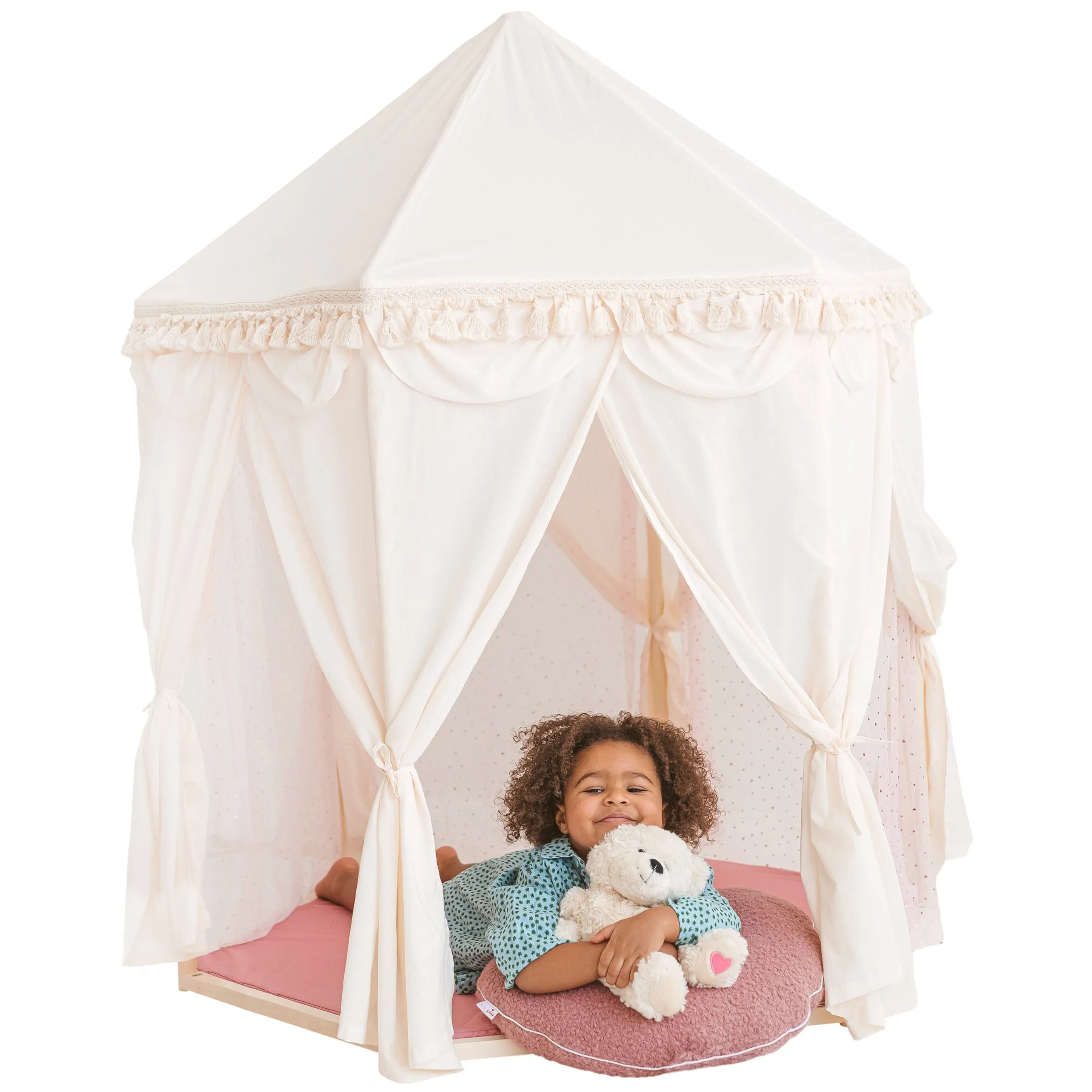 Boho Indoor Playhouse Tent in Pavilion Shape