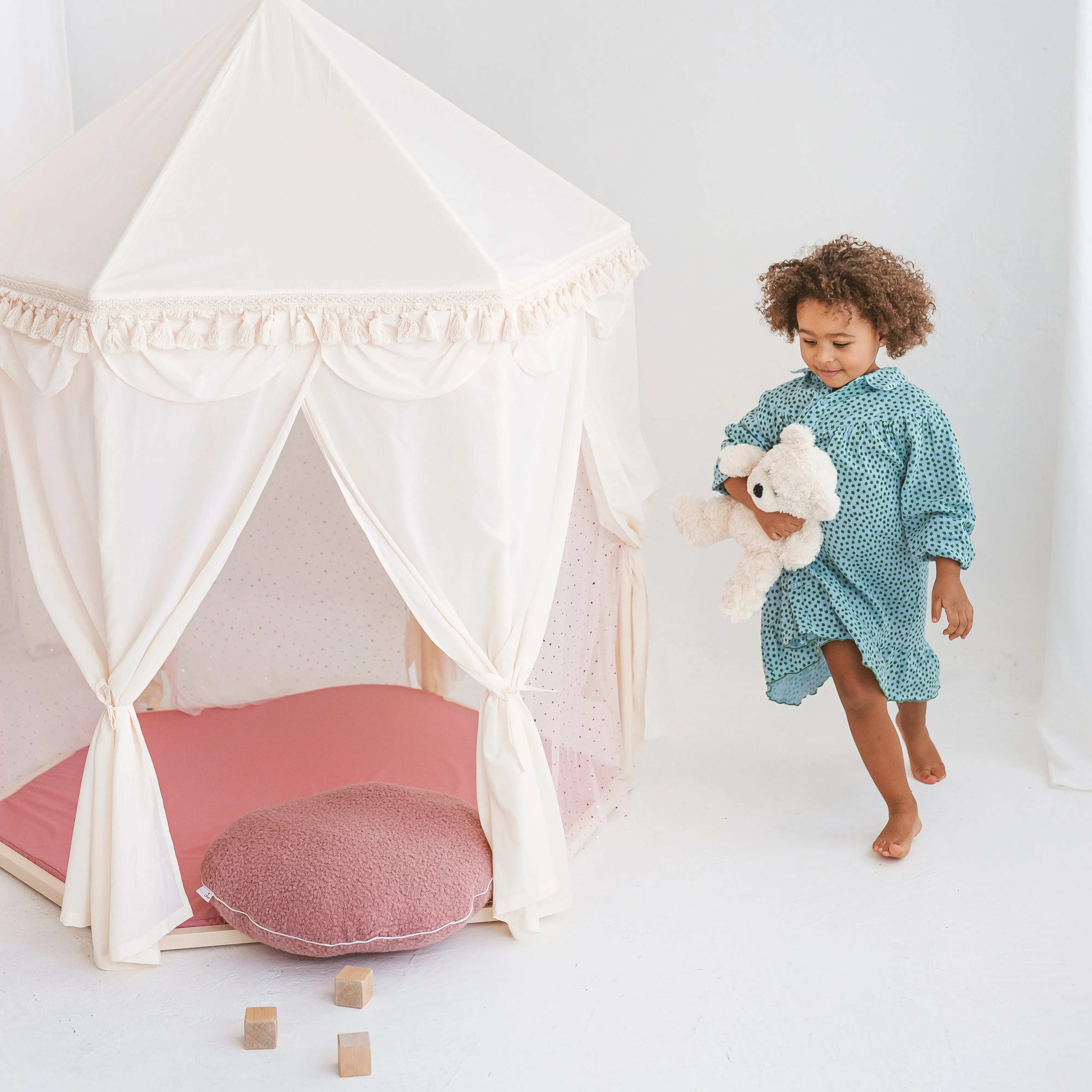 Boho Indoor Playhouse Tent in Pavilion Shape