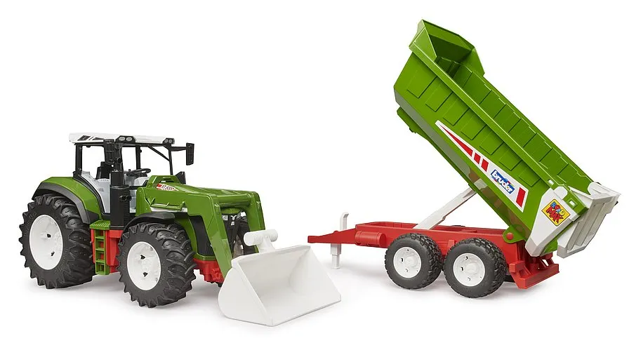 Bruder Roadmax Tractor with Rear Tipper & Frontloader 2 Years 