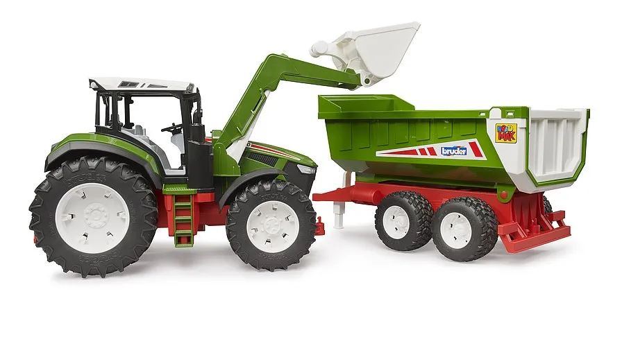 Bruder Roadmax Tractor with Rear Tipper & Frontloader 2 Years 