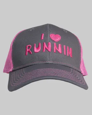 Bubble Run Hat "I Love Runnin" Pink