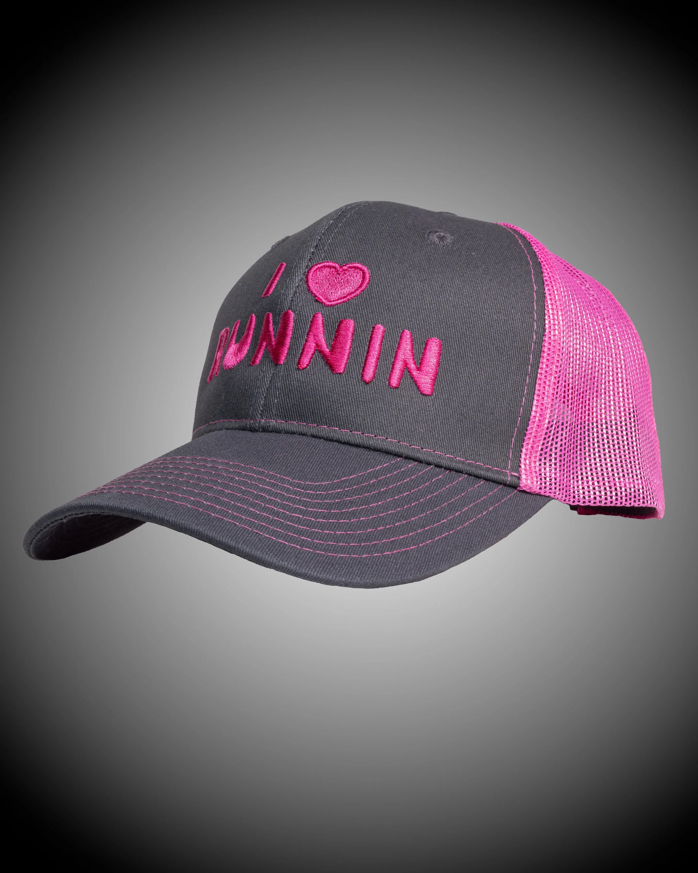 Bubble Run Hat "I Love Runnin" Pink