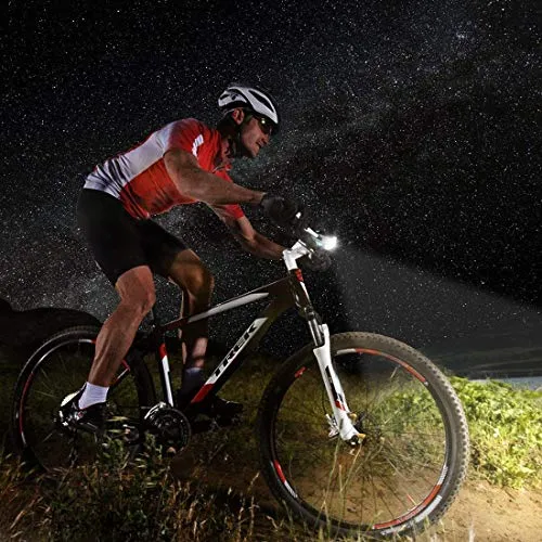 Bulfyss Combo of USB Rechargeable Bike Front Horn and Light 120 DB with Super Bright 250 Lumen Light and Raypal Dual LED Bicycle Rear Tail Light