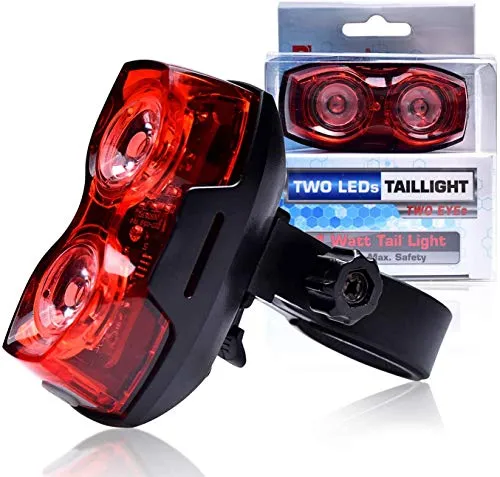 Bulfyss Combo of USB Rechargeable Bike Front Horn and Light 120 DB with Super Bright 250 Lumen Light and Raypal Dual LED Bicycle Rear Tail Light