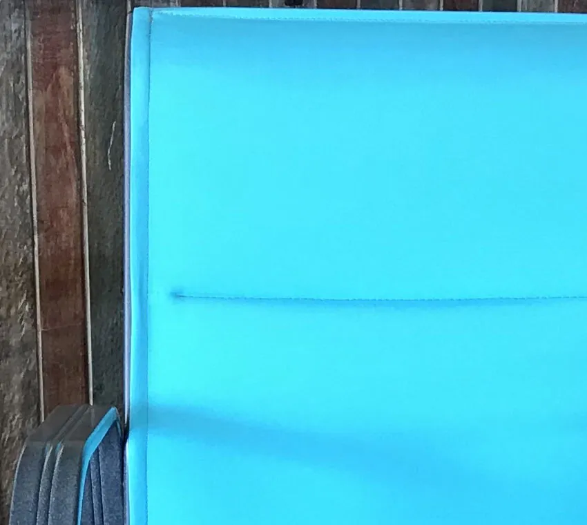 Cabo Sling Swivel Balcony Chair in Aqua Marine Canvas Aruba