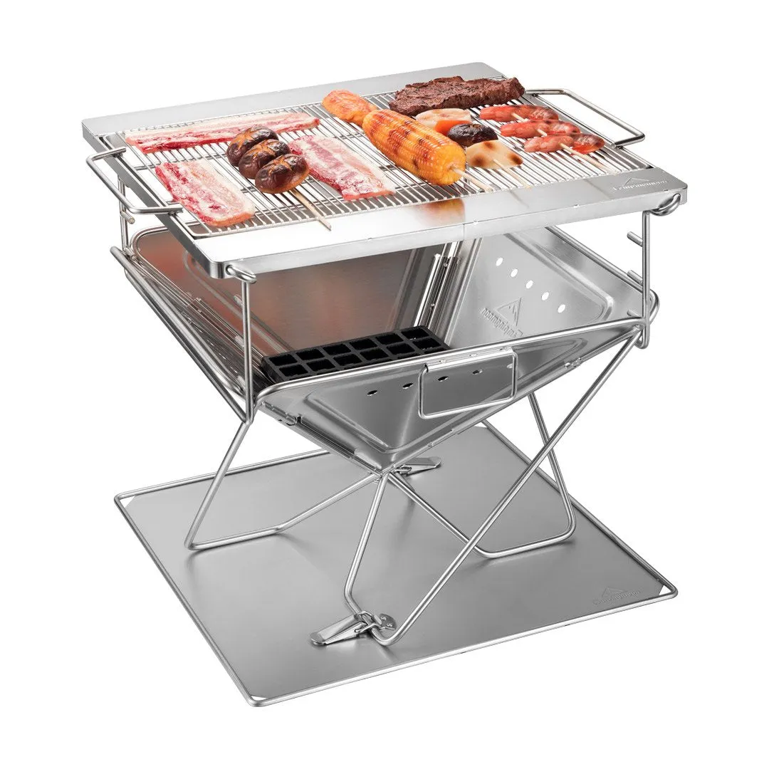 Camping Moon - Foldable BBQ Grill & Fire Pit (Extra Large)