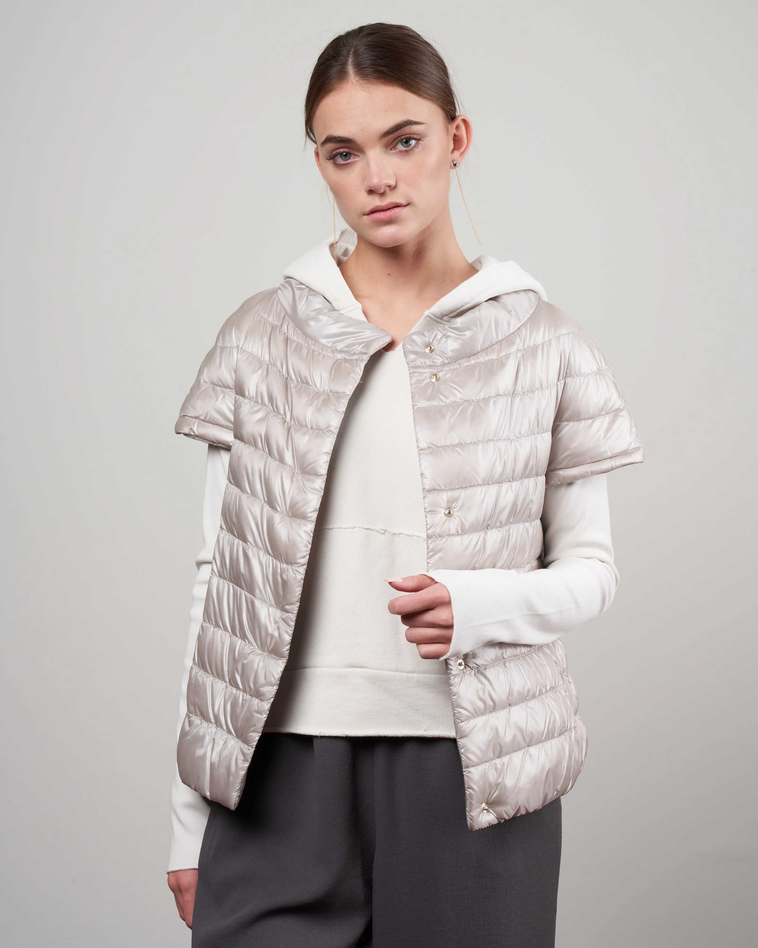 cap sleeve iconico - grigio perla