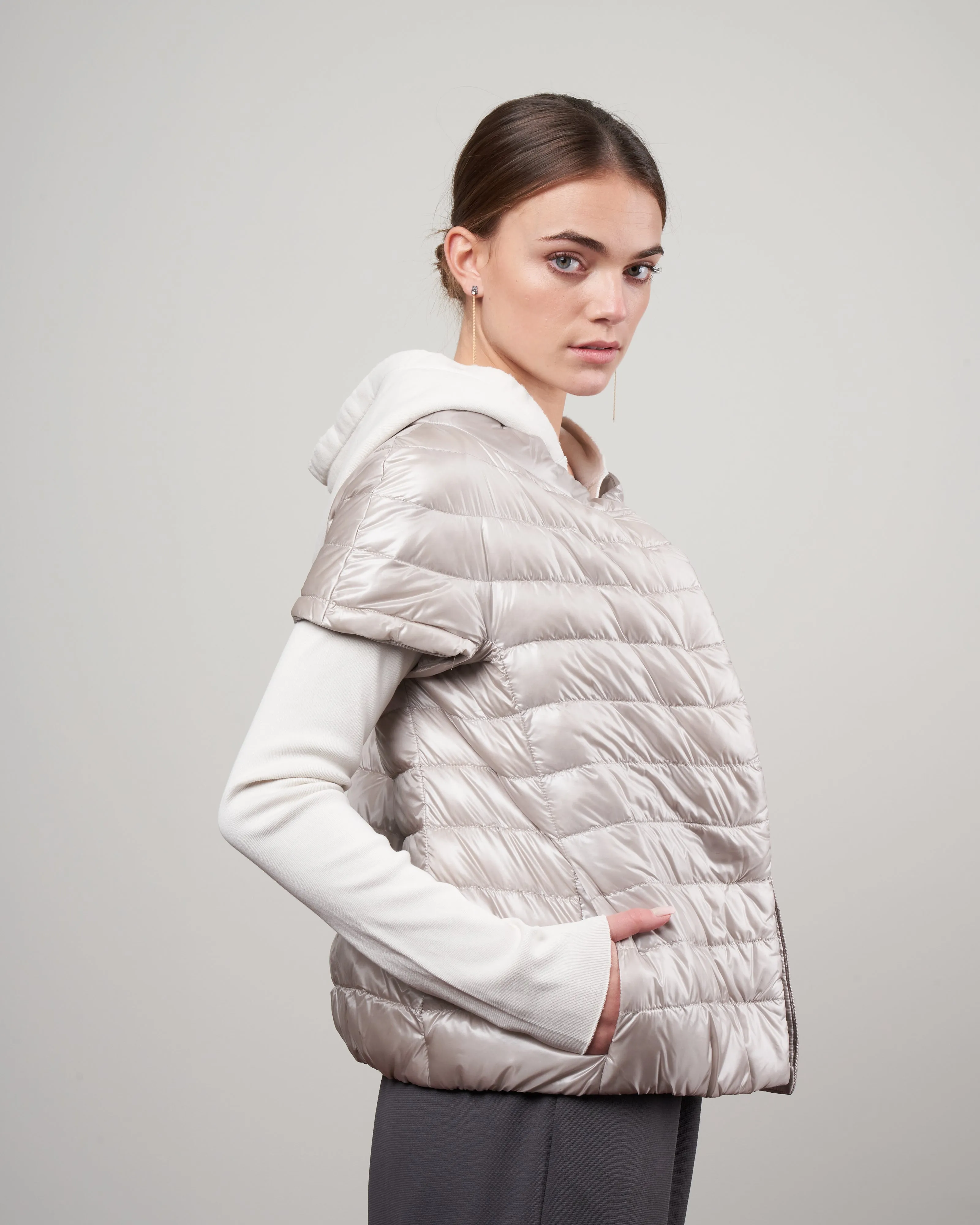 cap sleeve iconico - grigio perla