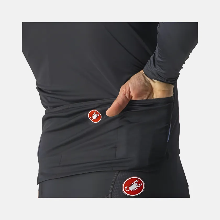 Castelli Prologo 7 Long Sleeve Mens Cycling Jersey -Light Black/Silver Gray/Ivory