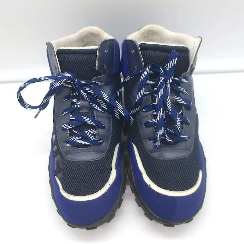 Chanel 19C High Top Sneakers Navy Neoprene & Mesh Size 35.5