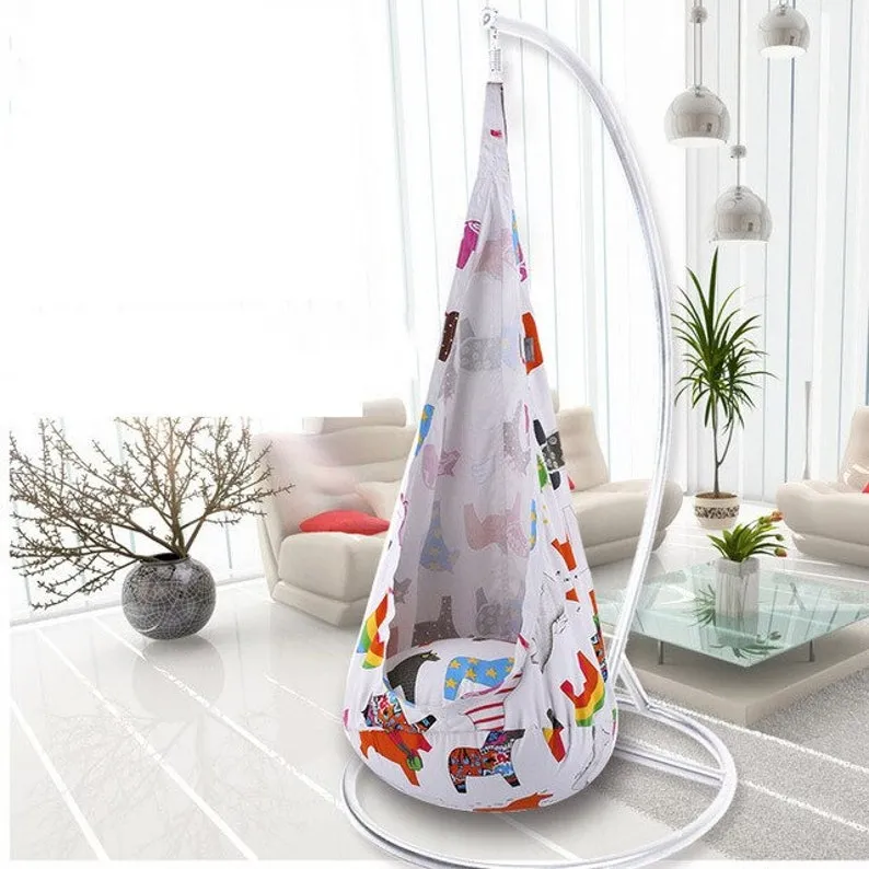 Children Hammock Hanging Seat Child Swing Chair Indoor Outdoor Seat Patio Portable