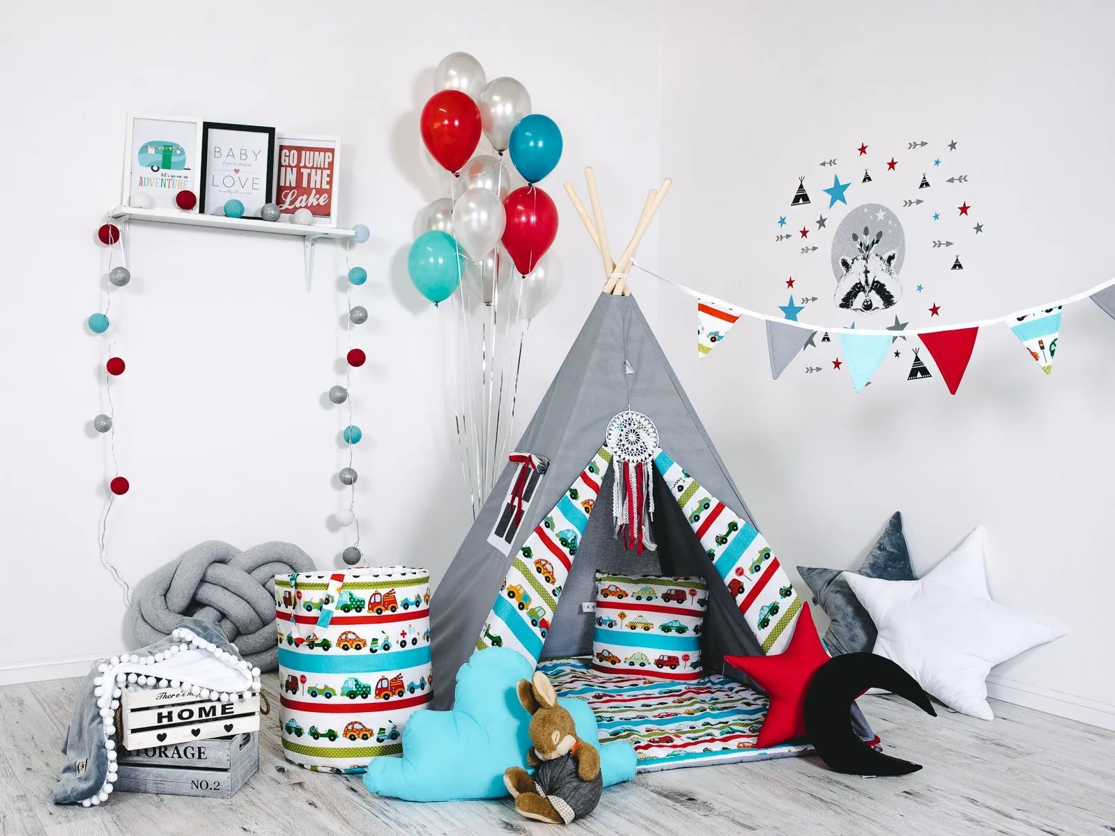 Child's Teepee Set Car Race