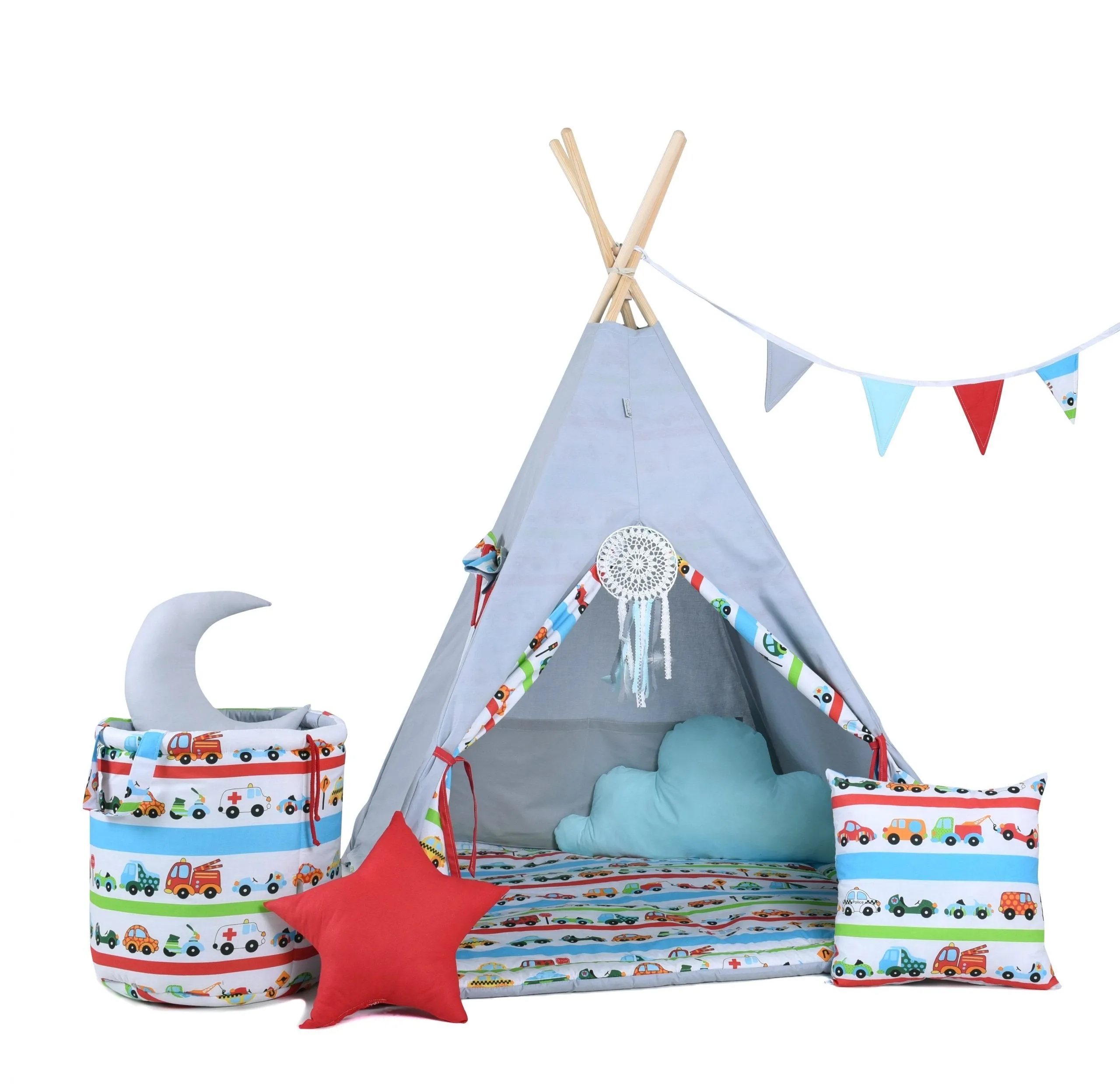 Child's Teepee Set Car Race