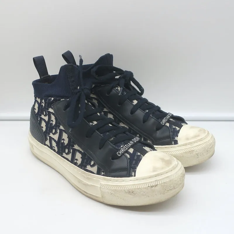 Christian Dior Walk'n' Sneakers Navy Oblique Technical Mesh Size 37.5