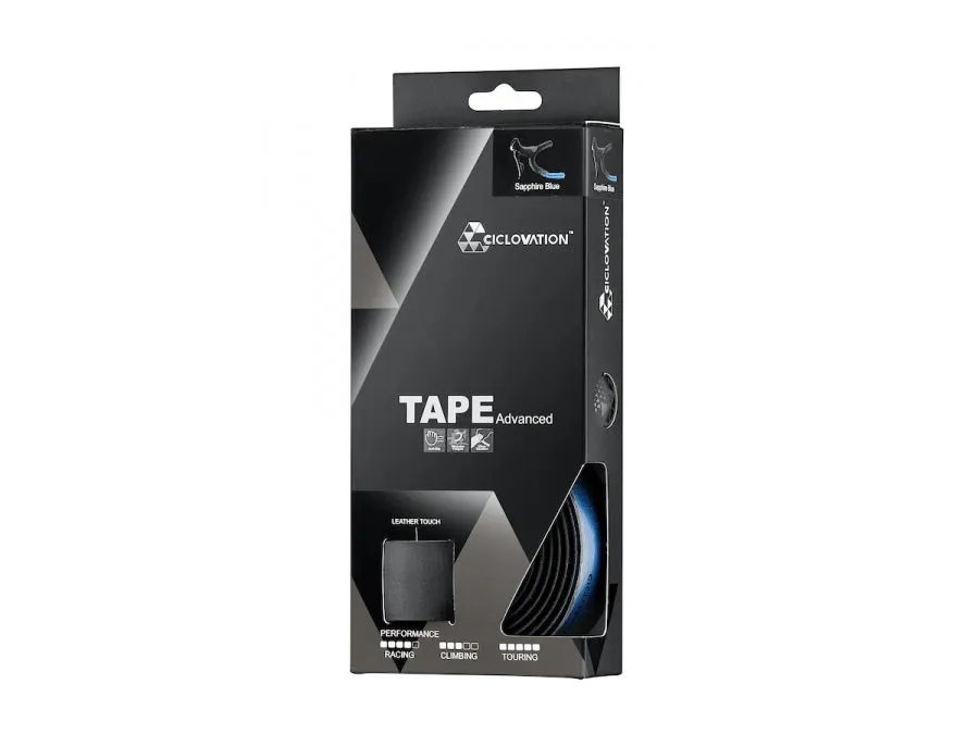 CICLOVATION BAR TAPE ADVANCED LEATHER TOUCH SHINING METALLIC SAPPHIRE BLUE