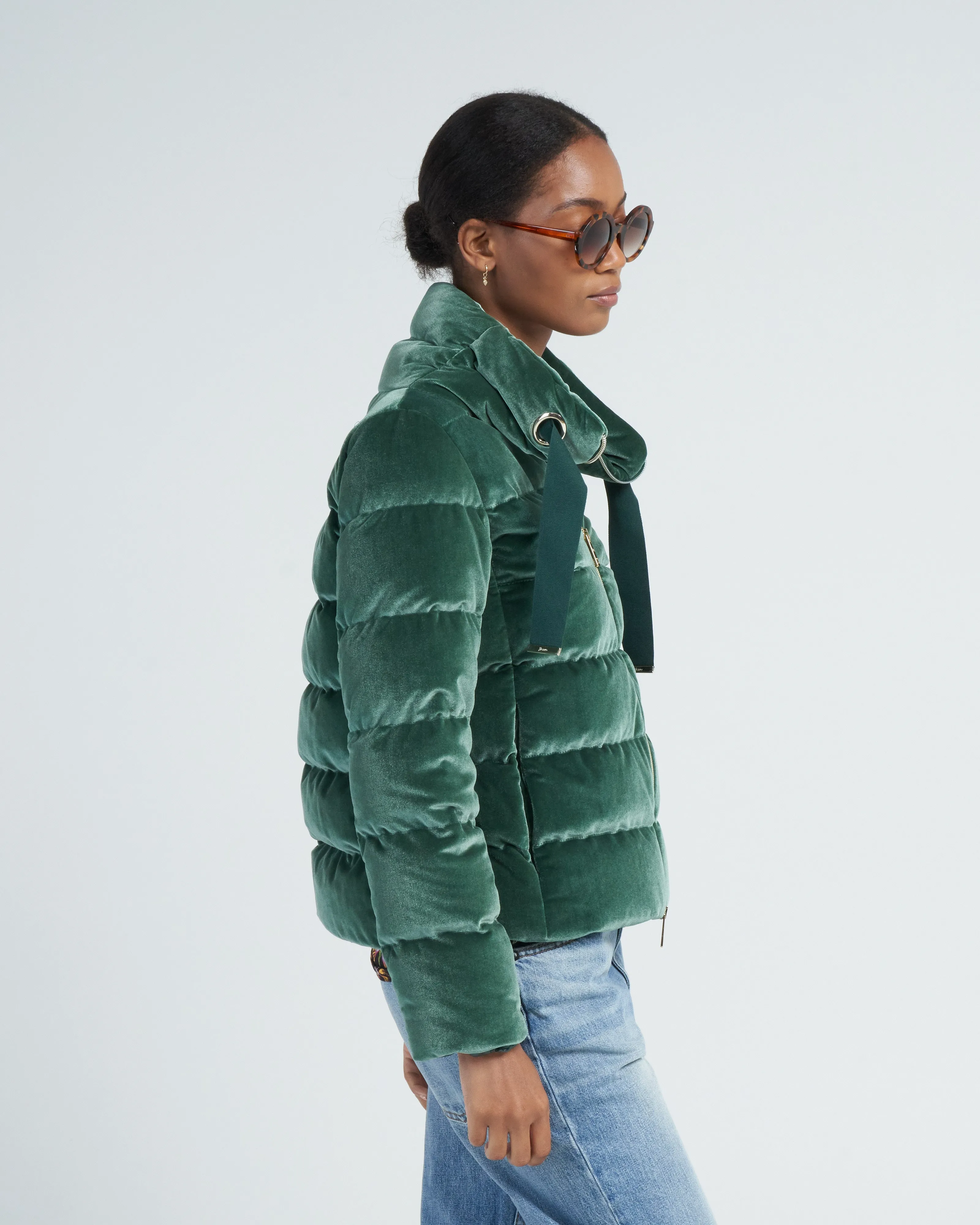 colour velvet bomber