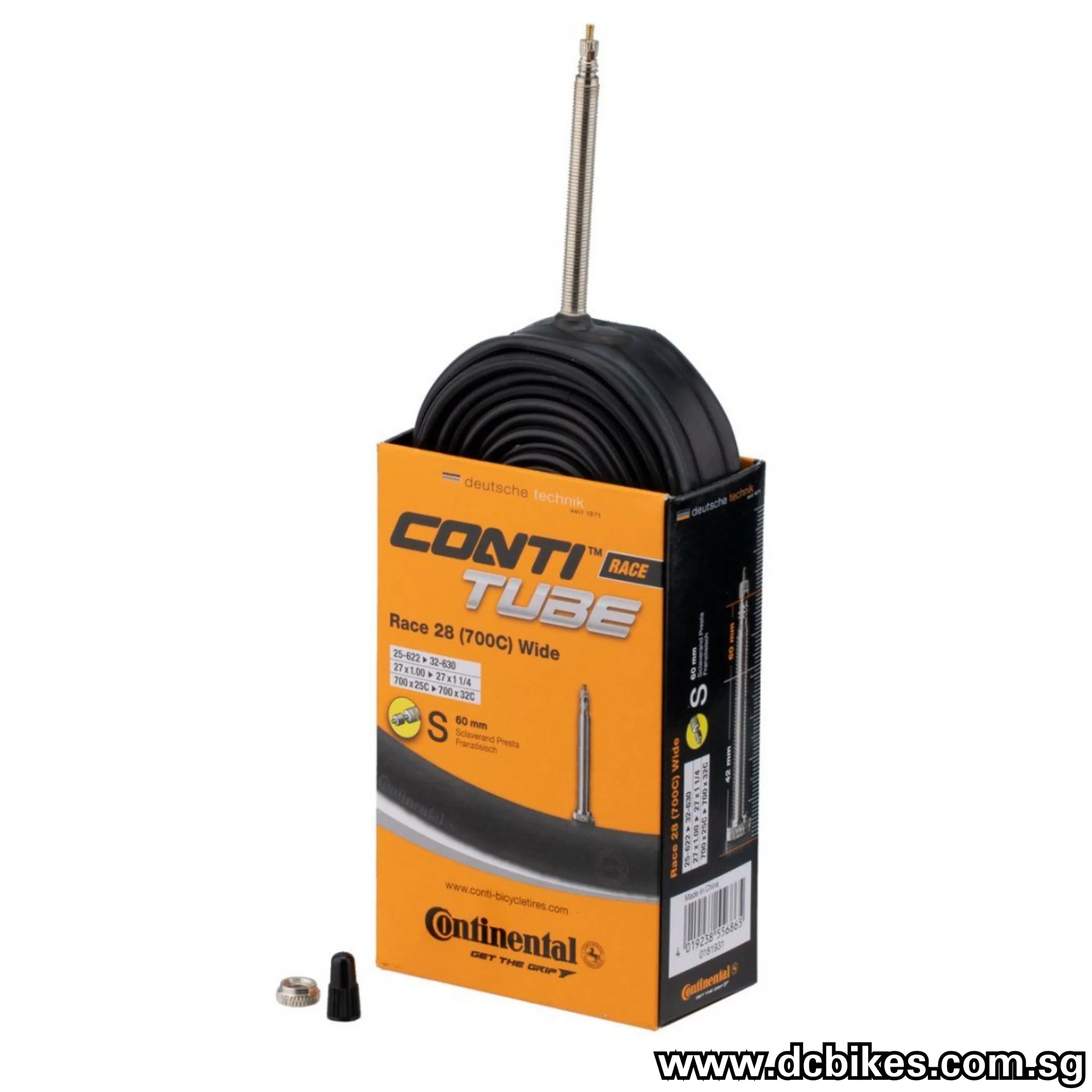 Continental 700c X 25c-32c Race 28 Wide Presta Tube (1 Tube) 