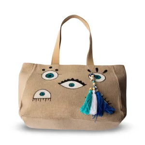 Corfu Canvas Beach Bag