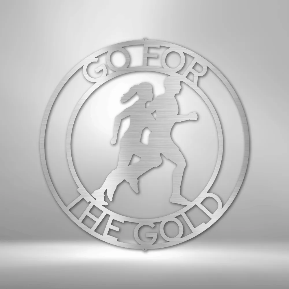 Cross Country Monogram - Steel Sign