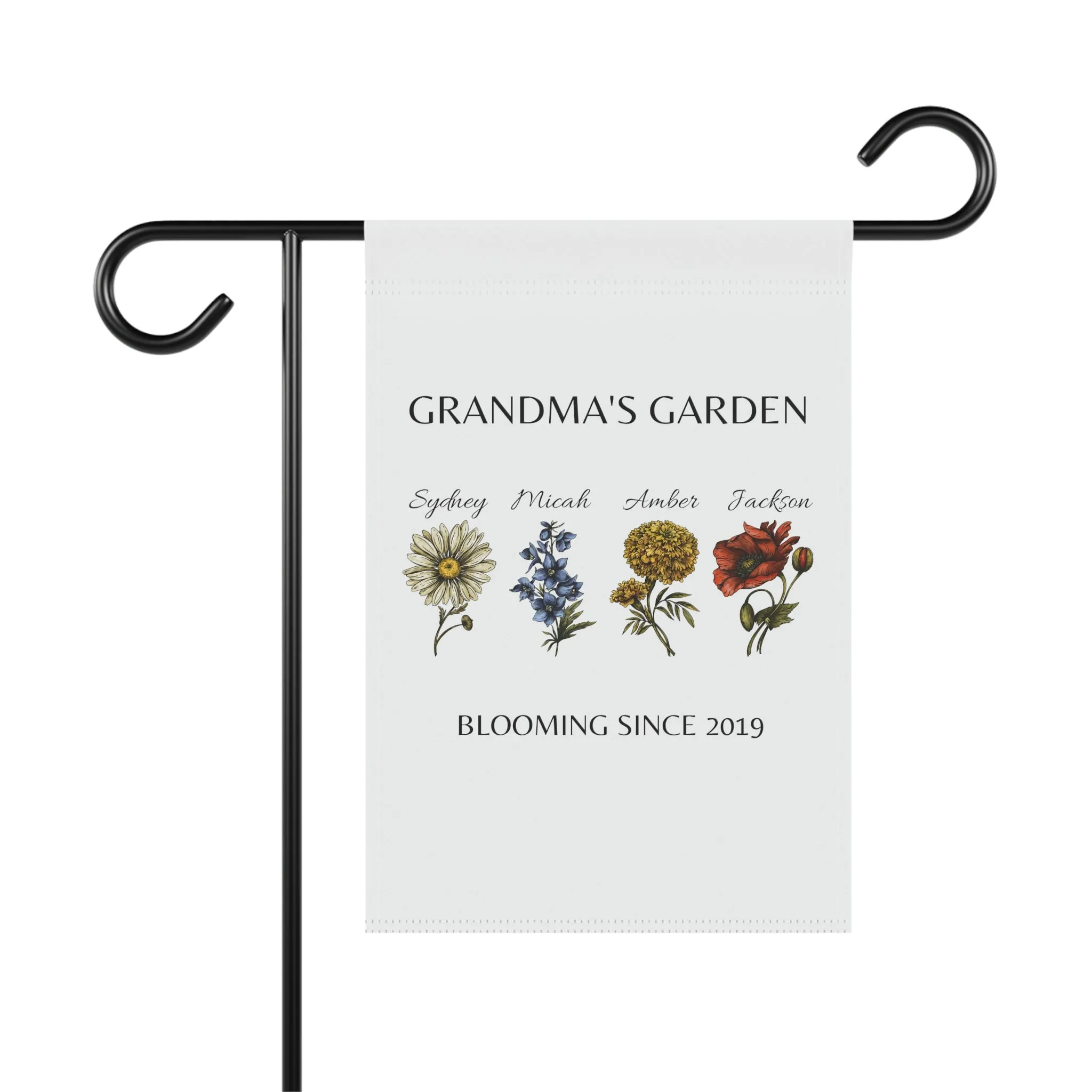 Custom Birth Month Garden Flag / Banner