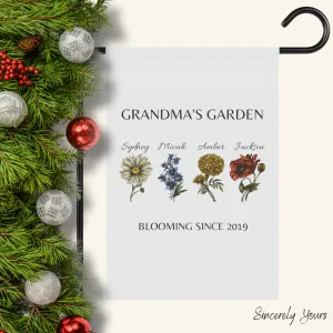Custom Birth Month Garden Flag / Banner