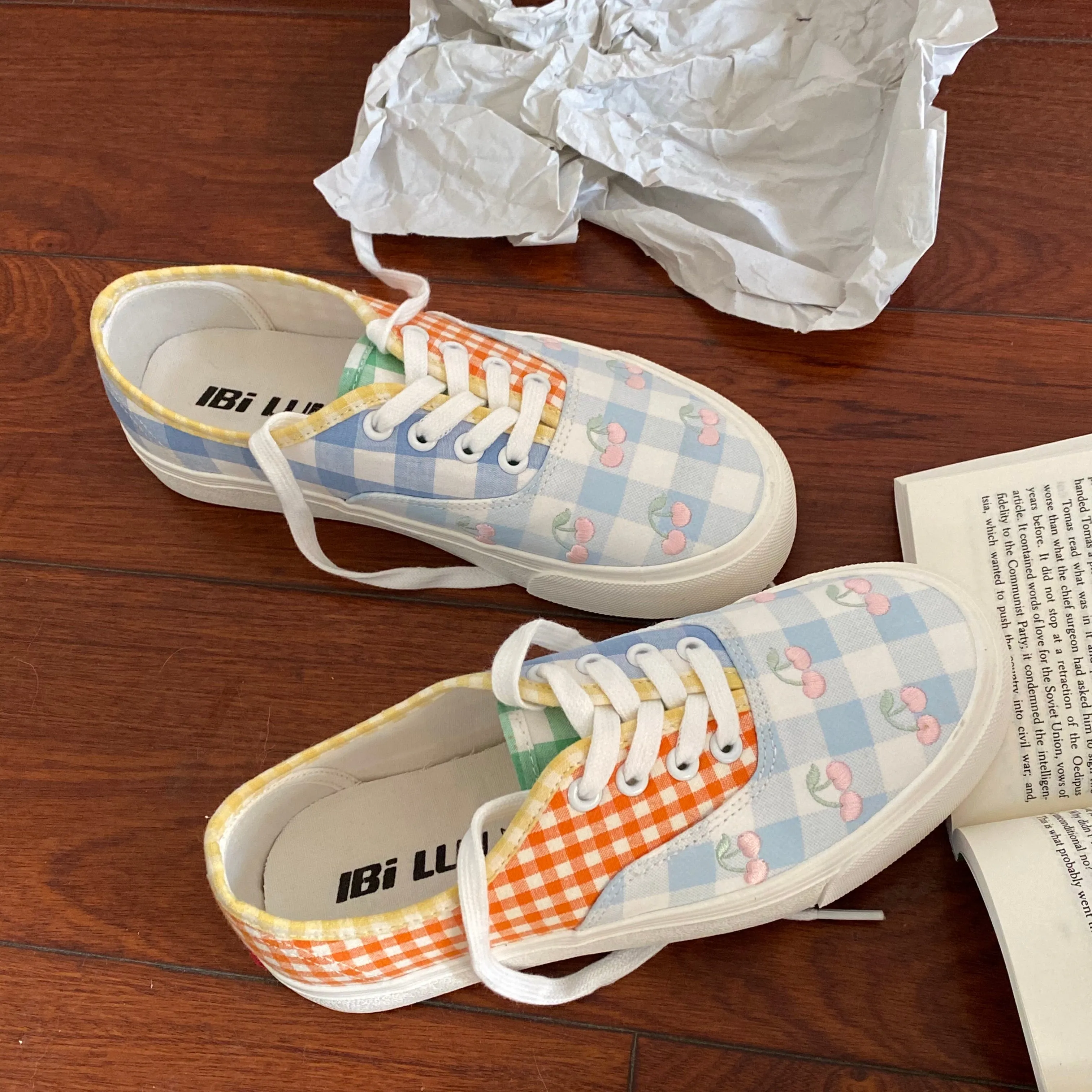 Cute cherry canvas shoes yc50134