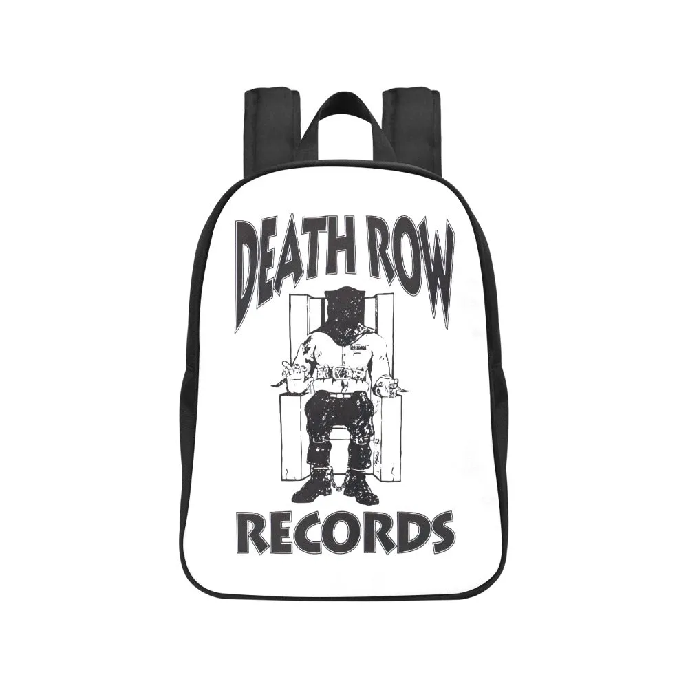 Death Row Records Black & White Logo Canvas Backpack