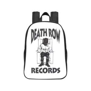 Death Row Records Black & White Logo Canvas Backpack