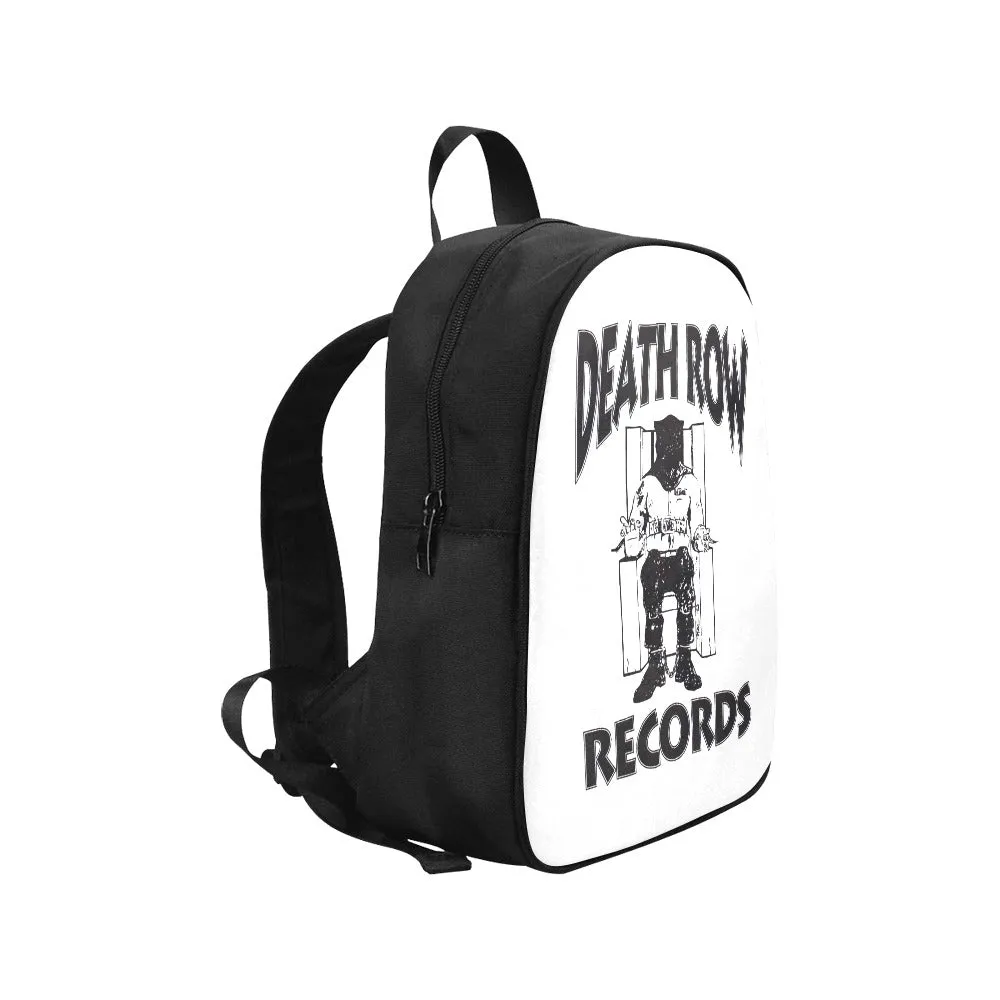 Death Row Records Black & White Logo Canvas Backpack