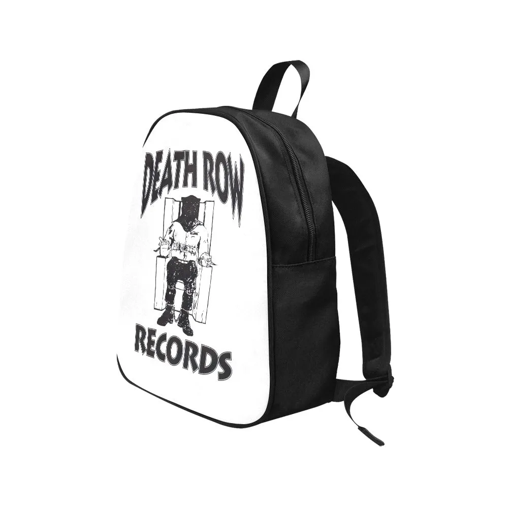 Death Row Records Black & White Logo Canvas Backpack