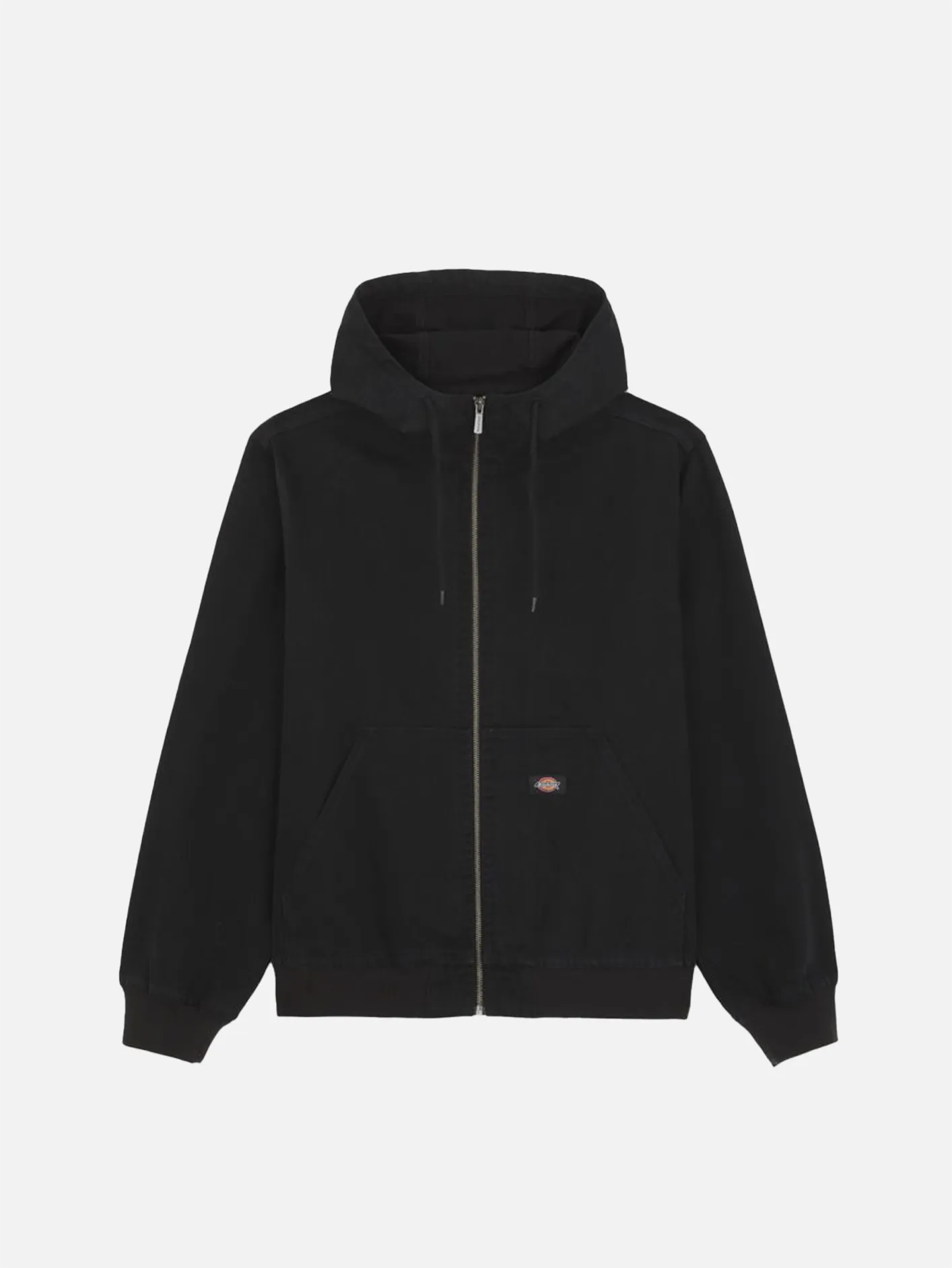 Duck Canvas Unlined Hooded Jacket - Stone Washed Black