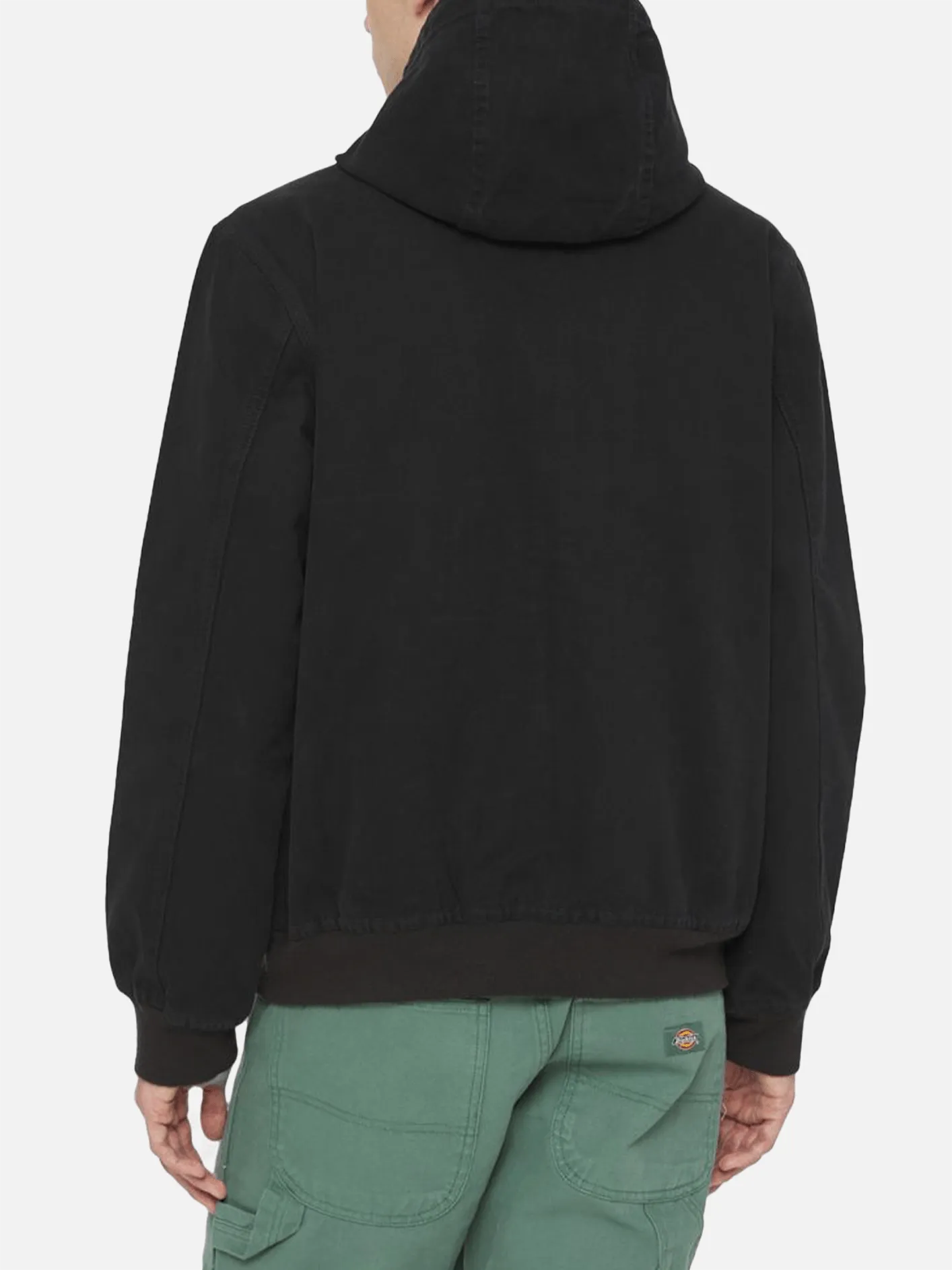 Duck Canvas Unlined Hooded Jacket - Stone Washed Black