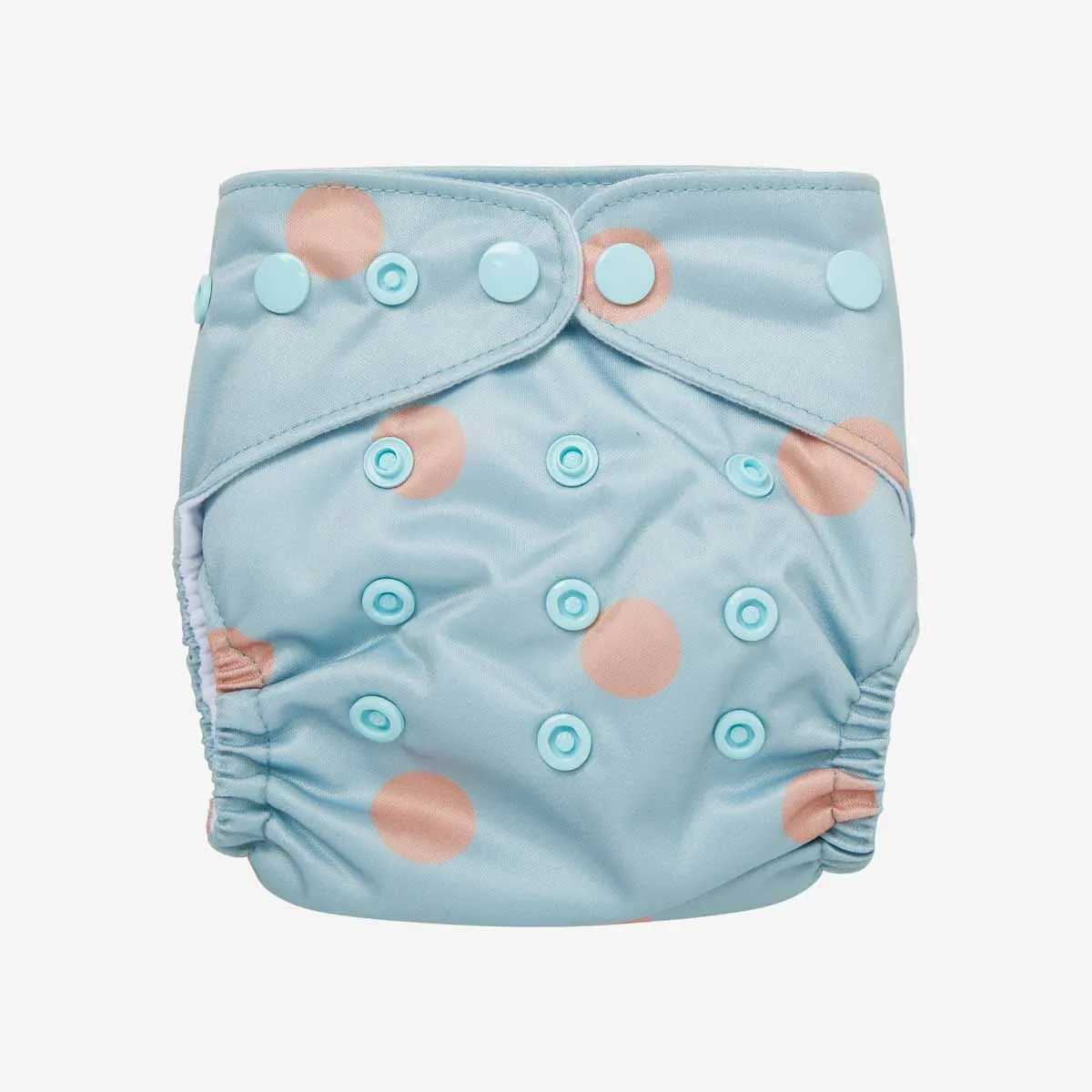 Duckegg Peach Polka Reusable Nappy Set