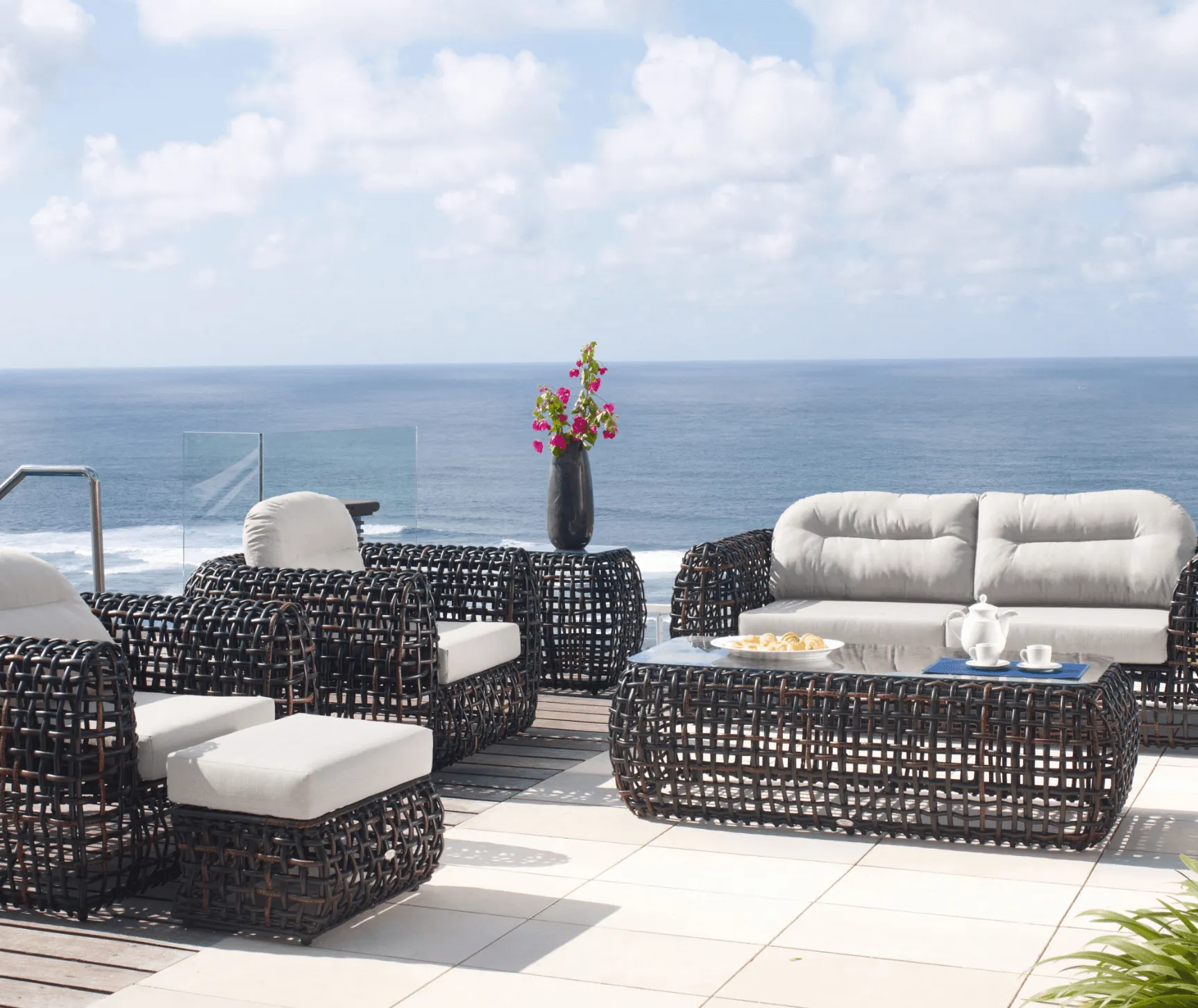 Dune Road Outdoor Armchair w Canvas Cushion