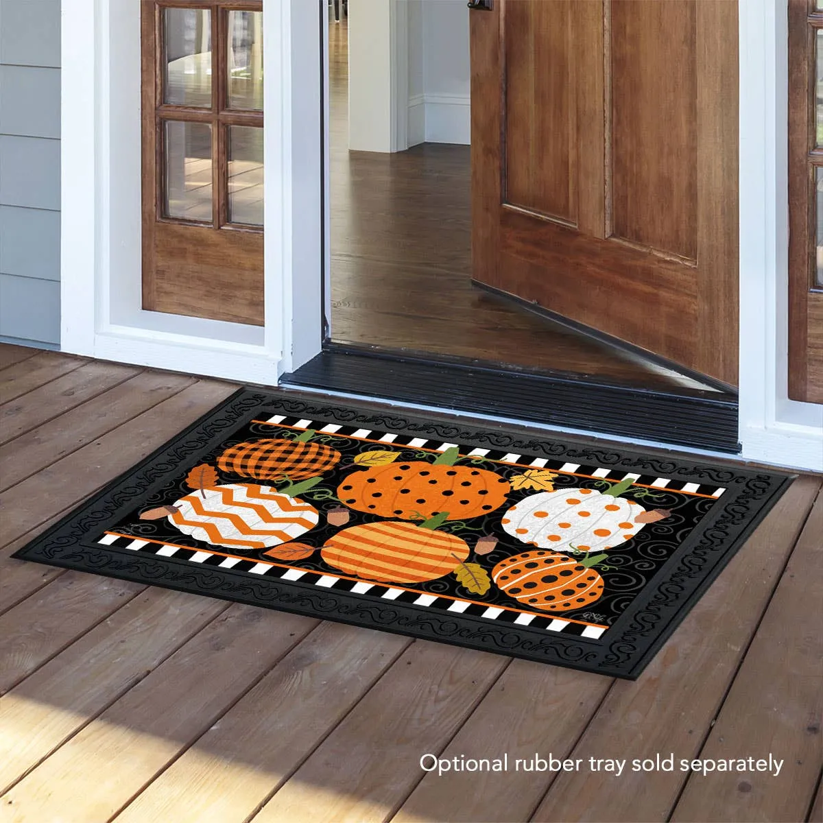 Fall Celebration Pumpkins Doormat 30" x 18" Indoor Outdoor