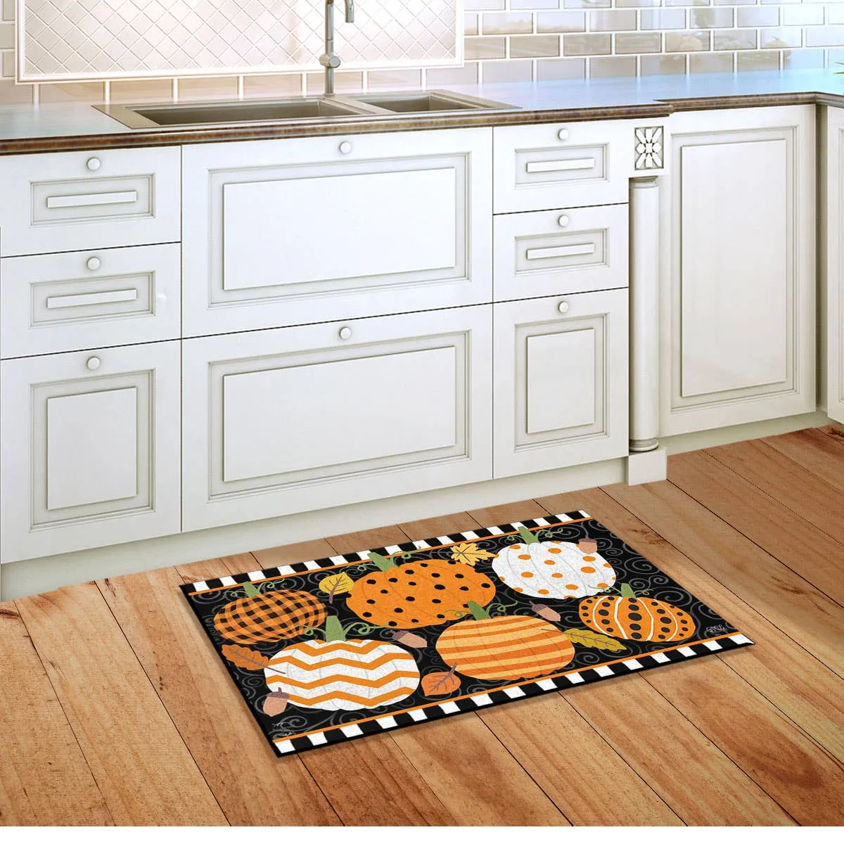 Fall Celebration Pumpkins Doormat 30" x 18" Indoor Outdoor