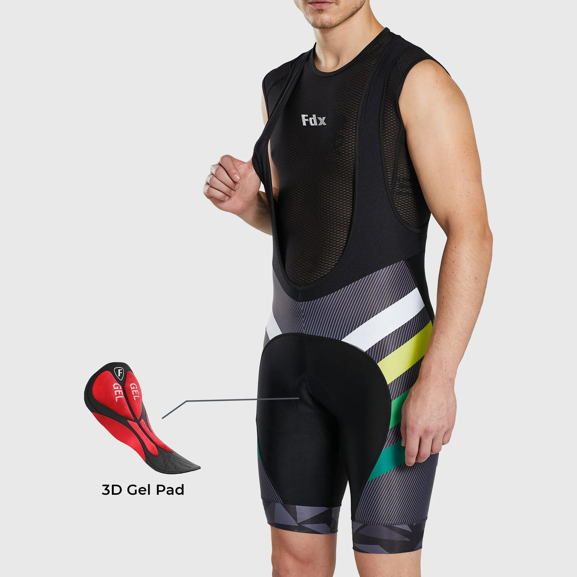 Fdx Equin Yellow Men's & Boy's Padded Summer Cycling Bib Shorts