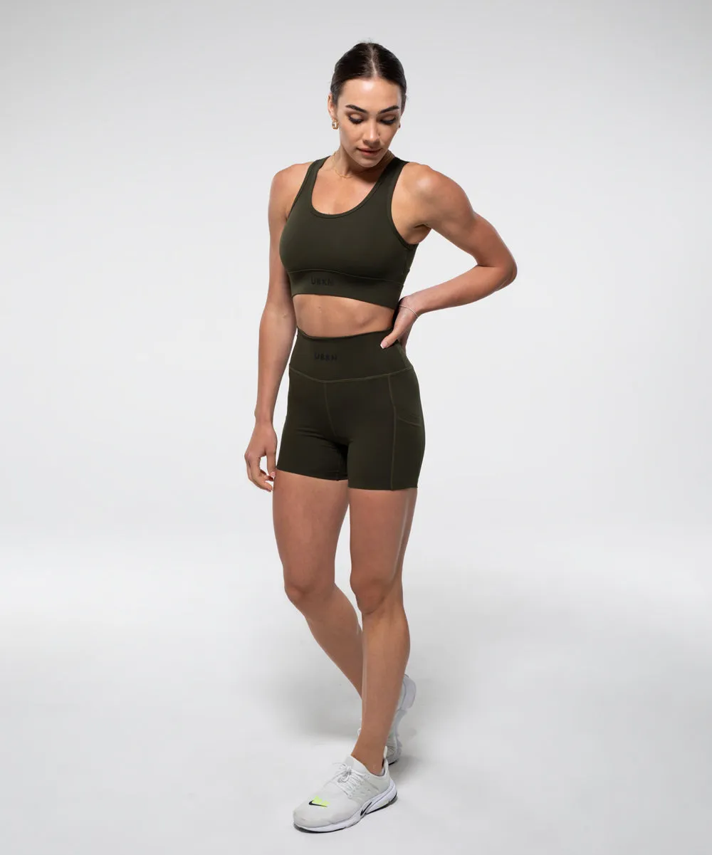 FIERCE 4 in. Mid Short in Olive