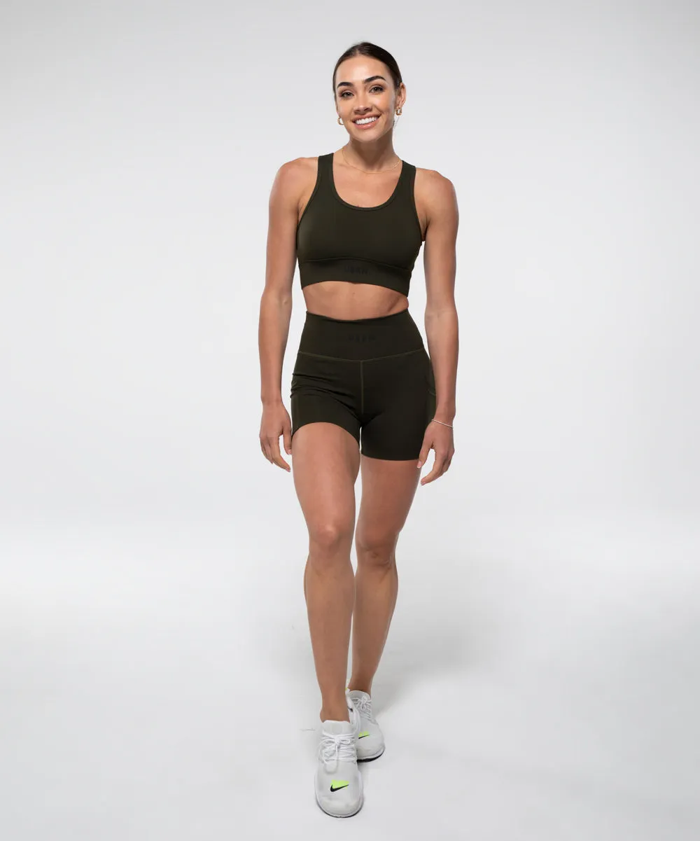 FIERCE 4 in. Mid Short in Olive