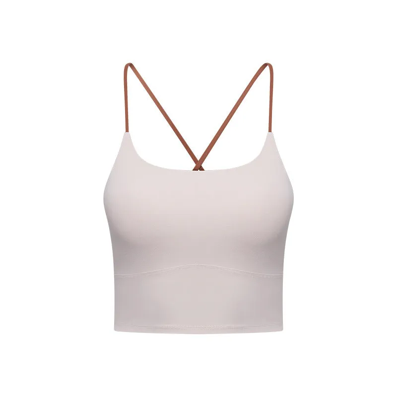Filhot™ Lycra® Cross Back Stretchy Pull Over Sports Bra
