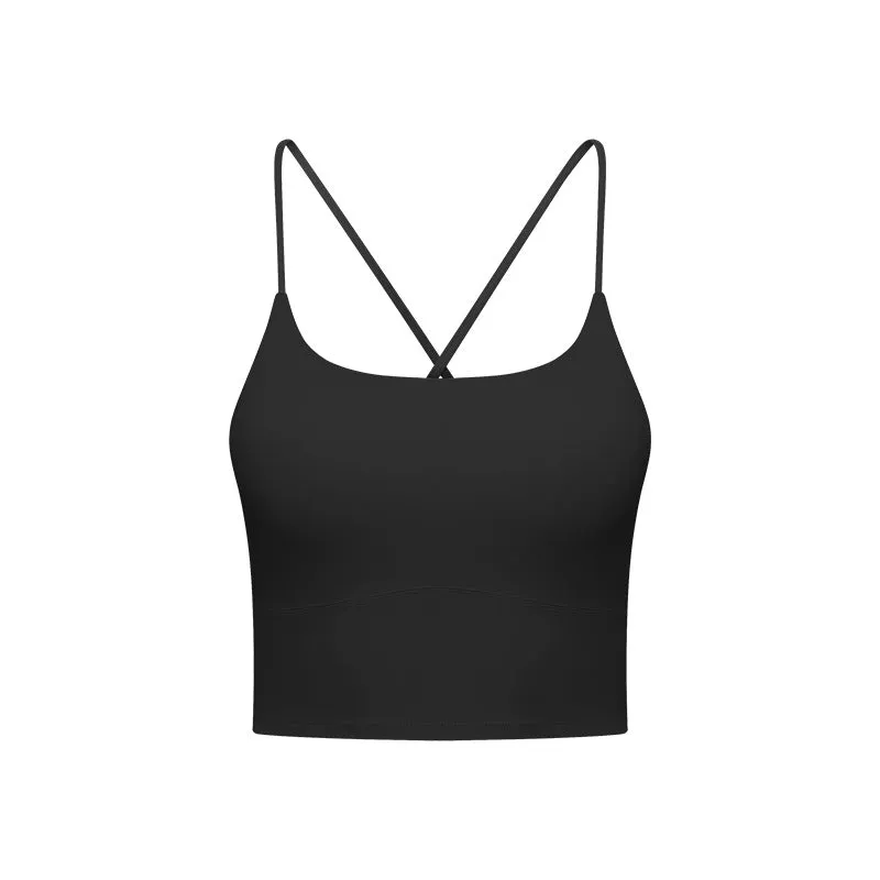 Filhot™ Lycra® Cross Back Stretchy Pull Over Sports Bra