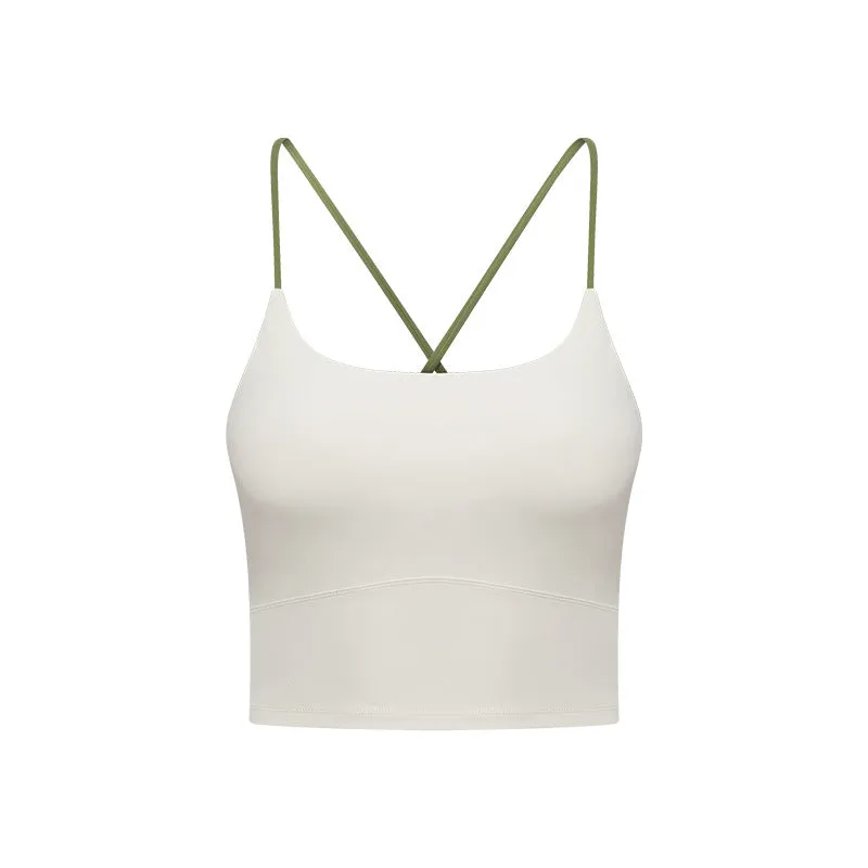 Filhot™ Lycra® Cross Back Stretchy Pull Over Sports Bra