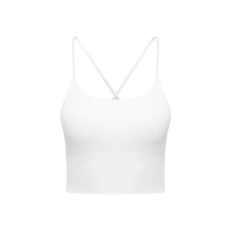 Filhot™ Lycra® Cross Back Stretchy Pull Over Sports Bra