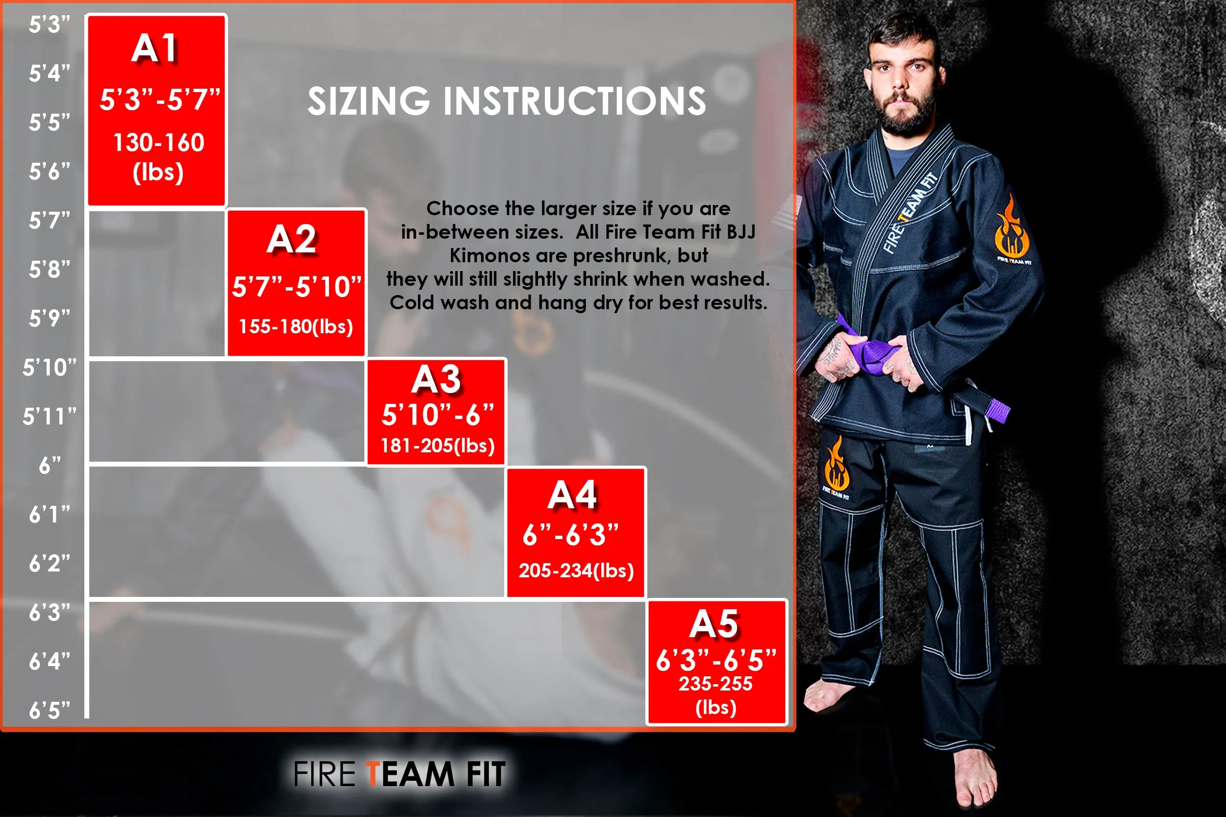 Fire Team Fit BJJ Gi, Jiu Jitsu Gi, Mens and Womens Kimono, Preshrunk, Brazilian Jiu Jitsu Gi with Free White Belt