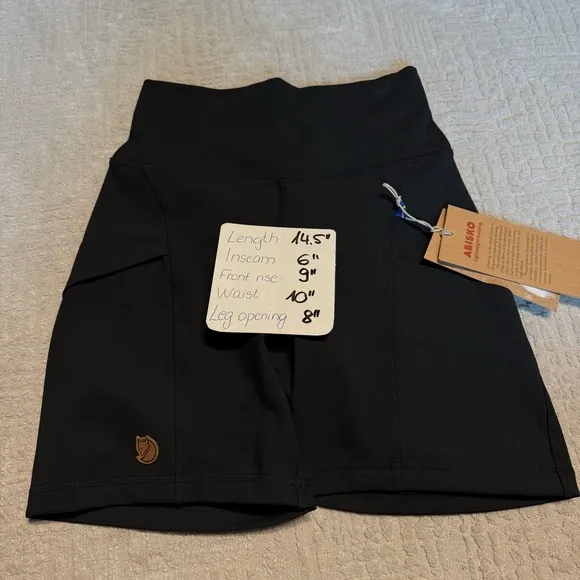 FJALLRAVEN ABISKO 6&quot; SHORTS TIGHTS Hiking Running shorts High-Waisted Shorts XS